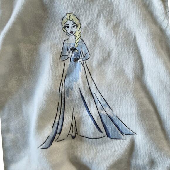 Janie and Jack Frozen Elsa Cream Mock Neck Peal Button Sweater sz 3 - Picture 3 of 5